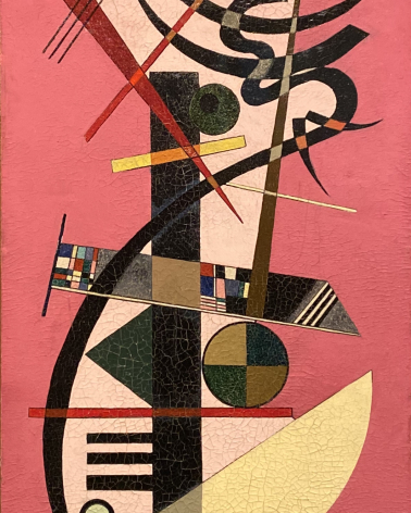 Wassily Kandinsky, Spitz-Rund, 1925. Oil on cardboard applied to panel. GAMeC. Bergamo. Photo: Dan