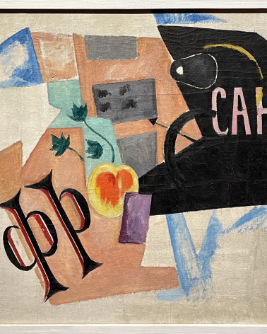 Olga Rozanova, 1886-1918. Cubist composition with fruit, 1914-1915. Oil on canvas. Russian Museum, Saint Petersburg.  Photo Dan