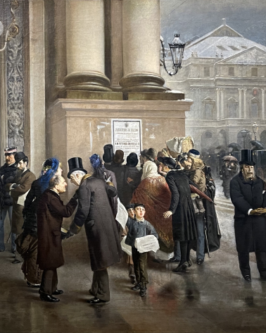 Emilio Magistretti. 1871-1936. 9 January 1878 in Milan. Announcement of the Death of Vittorio Emmanuele II. 1879. Gallerie d'Italia. Milan.