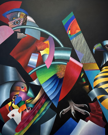 Aresti Carlos (Chile). 1944. “Aigle-Tigre”, 1982. Acrylic.  Ralli museum Caesarea. Photo Dan