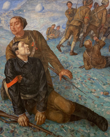 Kuzma Petrov-Vodkin. Death of a Comissar. 1928. Russian museum SPb