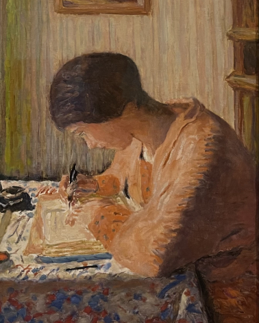 Pierre Bonnard 1867-1947. Woman writing, ca. 1920. Oil on canvas.  Tel Aviv museum of art. Photo Dan Daniel