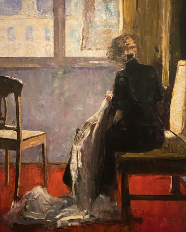 Lesser Ury, 1861-931. The Red Carpet, ca. 1890. Oil on canvas.  The Israel Museum Jerusalem Photo Dan Daniel