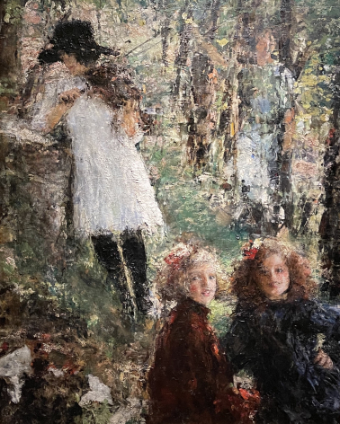Antonio Mancini. 1852-1930. Reflections. 1918-1920. Oil on canvas.  Gallerie d'Italia. Milan.